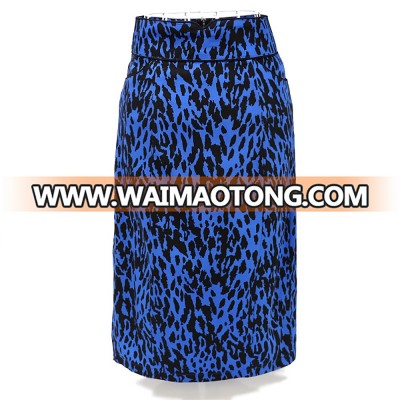 pencil skirt original designer blue animal print vintage rock punk women skirts