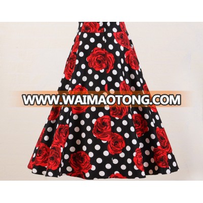 high waist umbrella designs pleated swing dance party club wear women skirt